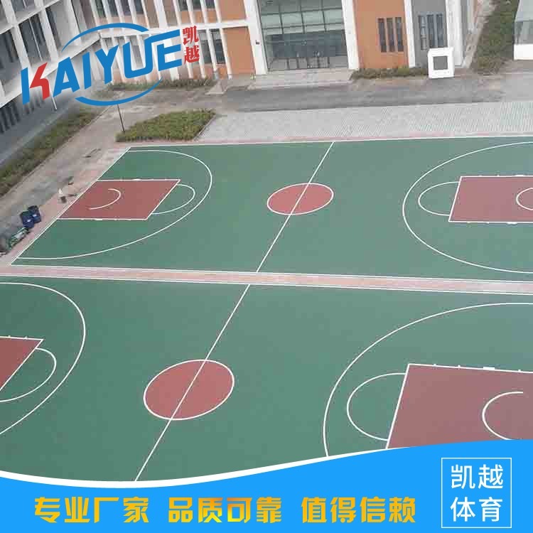 供应上海苏州南京上海pu篮球场胶地坪彩色塑胶地面批发代理