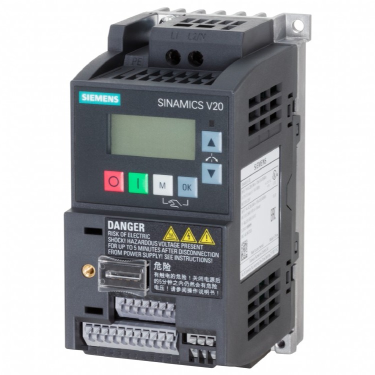 6SL3210-5BB15-5UV1西门子V20变频器0.55kW 1AC 220V基本通用型重载